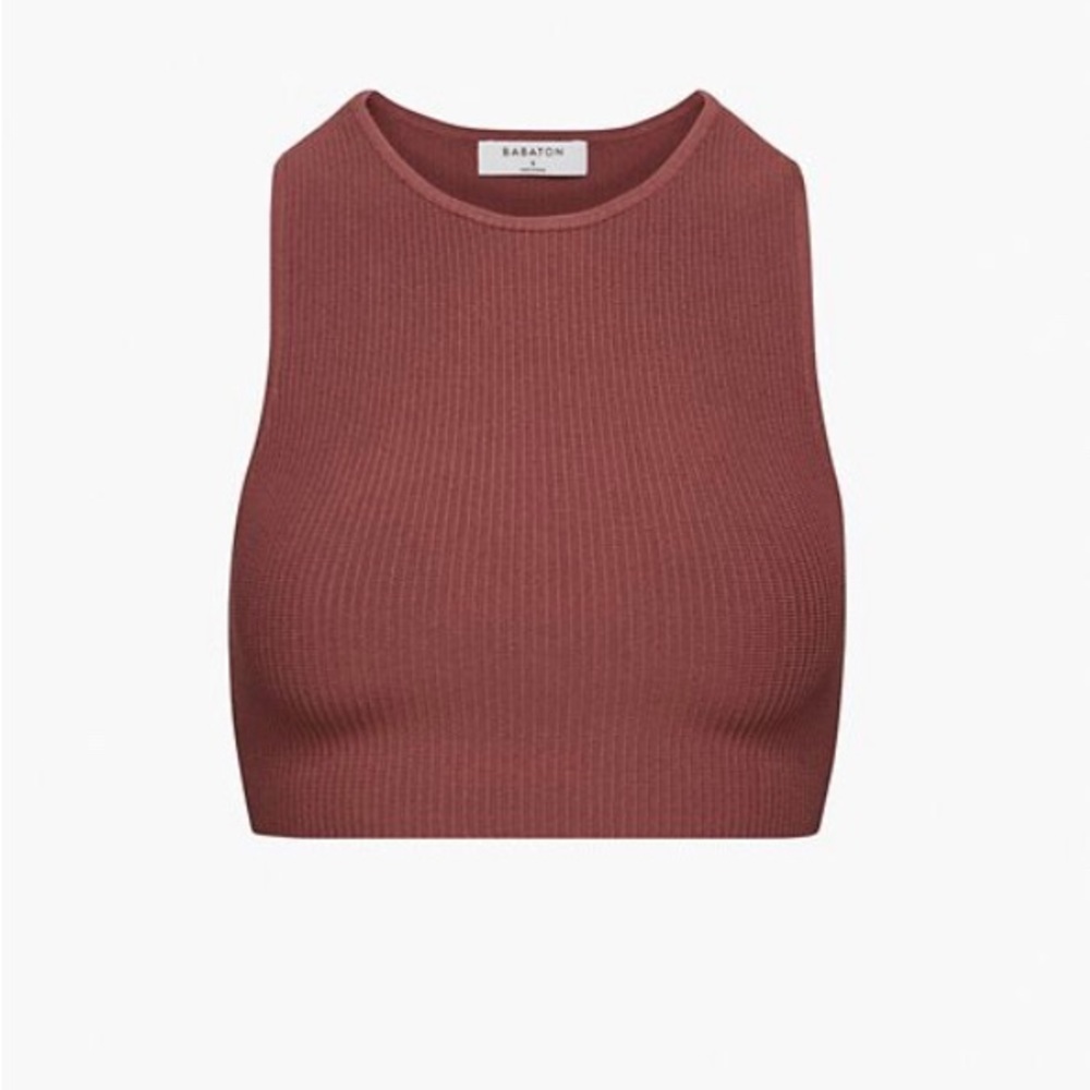 Babaton
SCULPT KNIT RACER CROPPED TANK